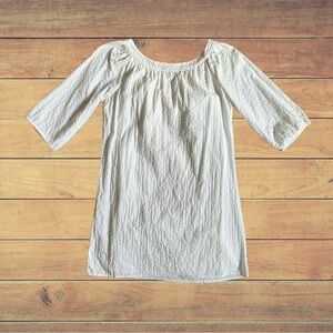 Diane Von Furstenburg Womens Size 8 White Eyelet Embroidered Wide Sleeve Boho